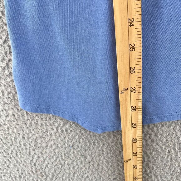 J Jill Top Womens Large Blue Pure Jill Boat Neck 3/4 Sleeve Tunic Stretch Knit - Picture 10 of 11